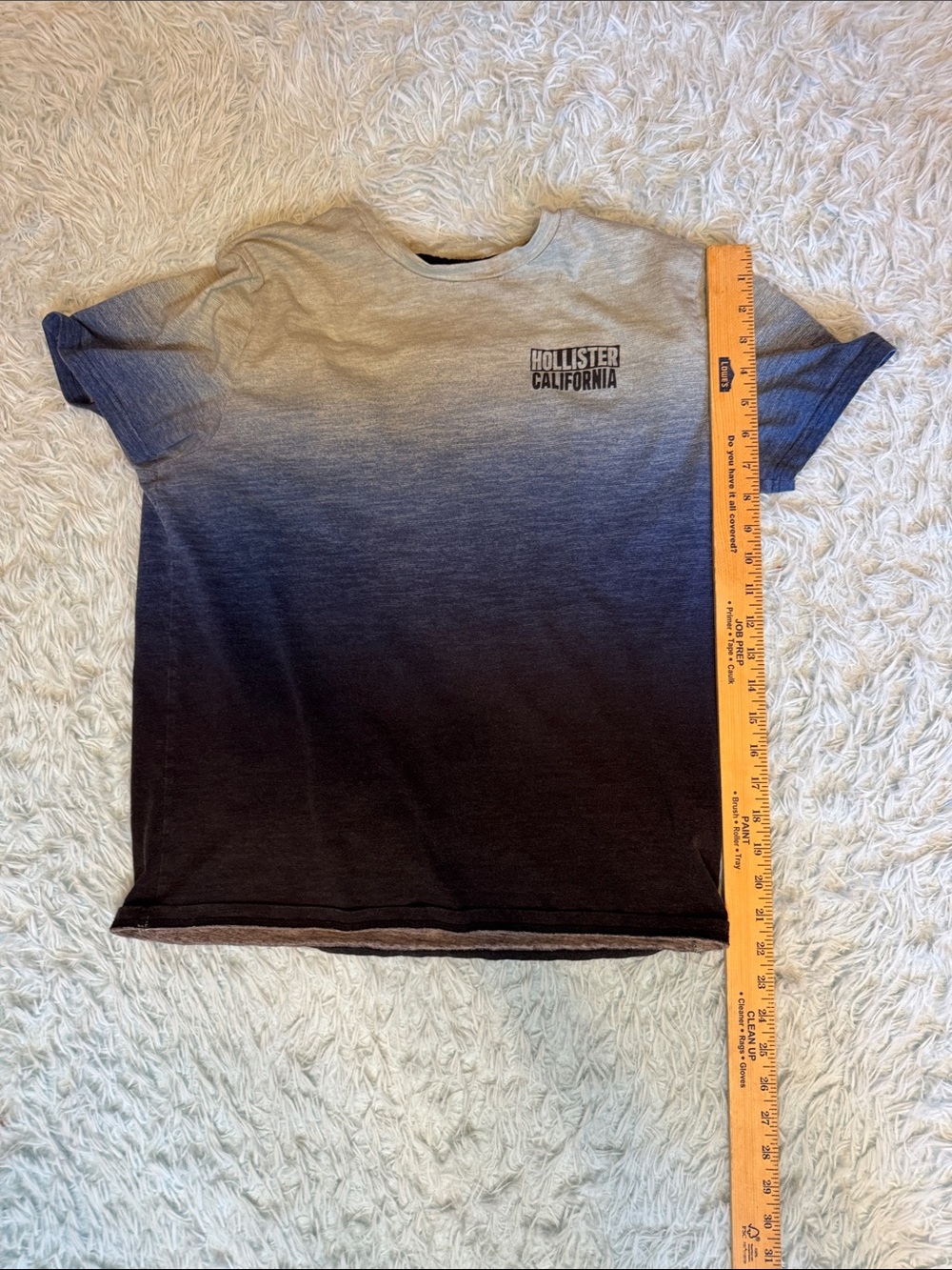 Hollister California Ombre Crewneck T-Shirt - Blue/Beige kids large. #51